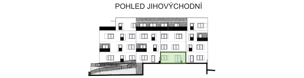 SO03-Byt 1A – pohledy Bytový dům Astra, bydlení v Sezimově Ústí v Táboře