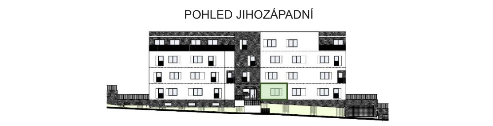 SO03-Byt 1A – pohledy Bytový dům Astra, bydlení v Sezimově Ústí v Táboře