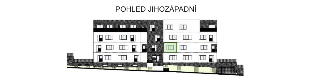 SO03-Byt 1A – pohledy Bytový dům Astra, bydlení v Sezimově Ústí v Táboře