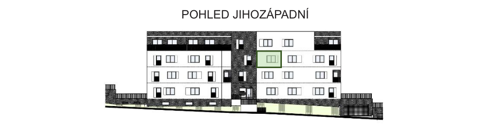 SO03-Byt 1A – pohledy Bytový dům Astra, bydlení v Sezimově Ústí v Táboře