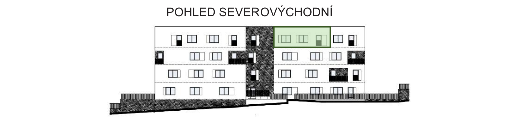 SO03-Byt 1A – pohledy Bytový dům Astra, bydlení v Sezimově Ústí v Táboře