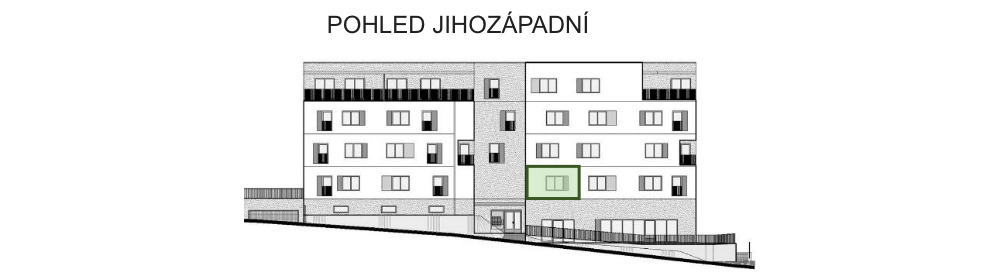SO03-Byt 1A – pohledy Bytový dům Astra, bydlení v Sezimově Ústí v Táboře