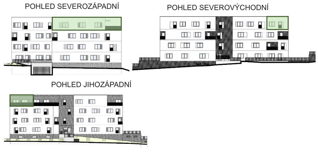 Bytový dům Astra, bydlení v Sezimově Ústí v Táboře